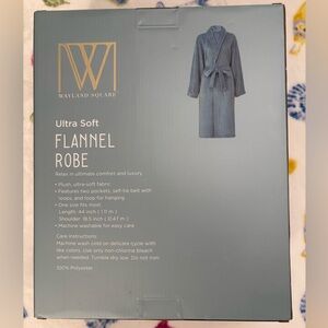 Wayland Square Ultra Soft Flannel Robe - Blue